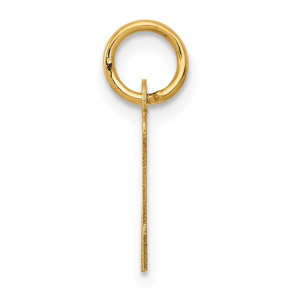 Kazi Luxury 14k Yellow Gold Small Script Letter N Initial Charm - Picture 2 of 4